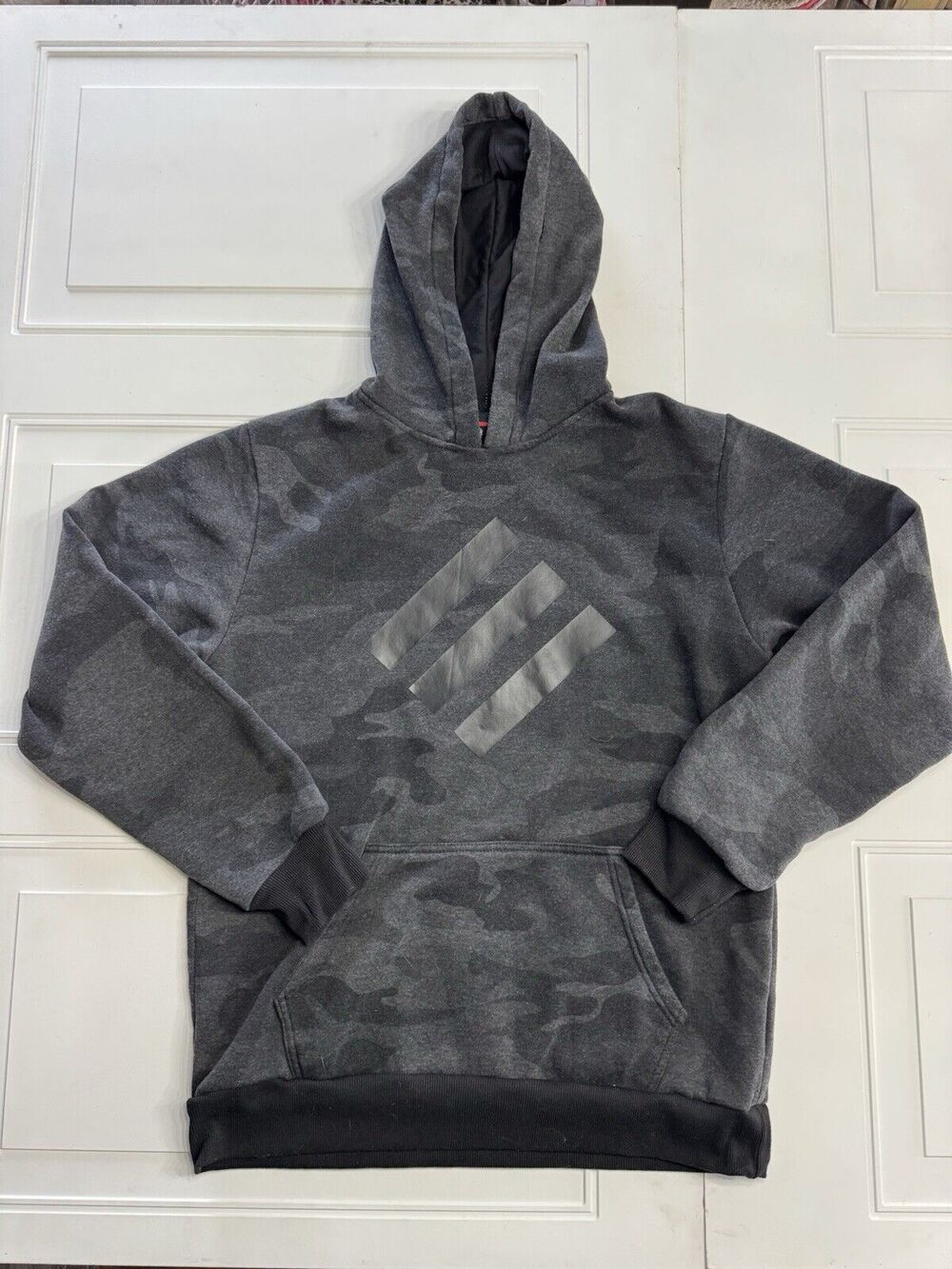 Phat Farm Vintage Mens Sz M Gray Camouflage Camo Hoodie Hooded Sweatshirt